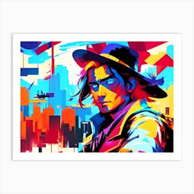 Man In The Hat Art Print