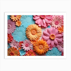 Paper Flower Wall Art 3 Art Print