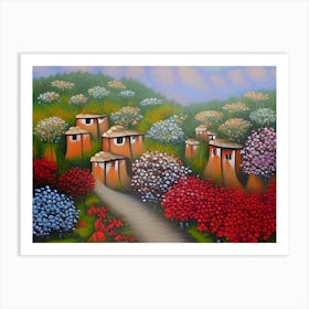 Village In The Mountains 2 Art Print
