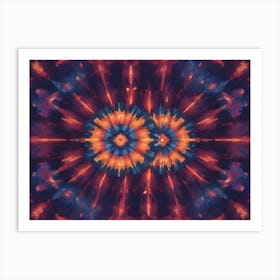 Abstract, Psychedelic Pattern With Vibrant Colors And A Kaleidoscopic, Swirling Design Art Print