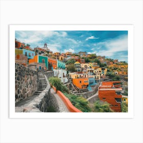 Colorful Houses In Mexico Art Print