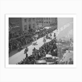 Here Comes The Parade, San Angelo Fat Stock Show, San Angelo, Texas By Russell Lee Art Print