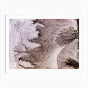 Abstract watercolor black paint background. 38 Art Print