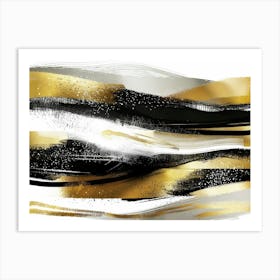 Gold And Black Canvas Print 68 Art Print