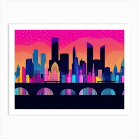 Baku Skyline Art Print