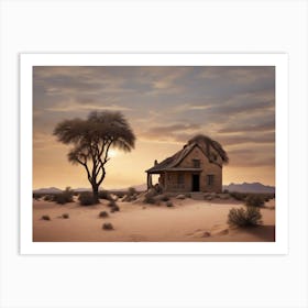 Abandoned House In The Desert Art Print