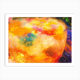 Colorful Drink In A Glass Art Print