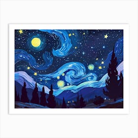 Starry Night 198 Art Print