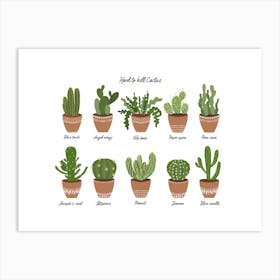 Terracotta Potted Cactus Art Print