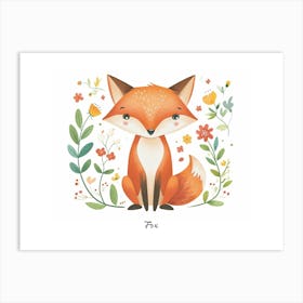 Little Floral Fox 2 Poster Art Print