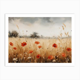 Poppies In The Field 1 Art Print