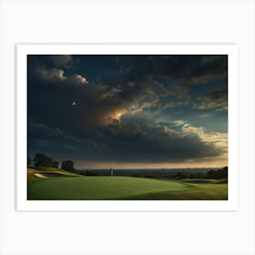 Sunset At The Golf Course 3 Art Print