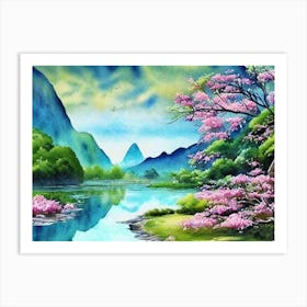 Dawn’S Tranquil Embrace Art Print