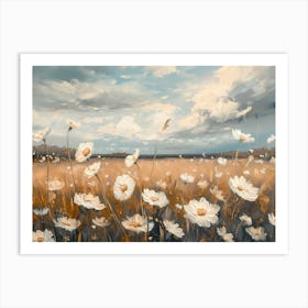 Wildflowers Field Landscape 9 Art Print