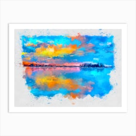 Lake Painting Art Print