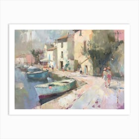 Boats In The Harbor 8 Art Print