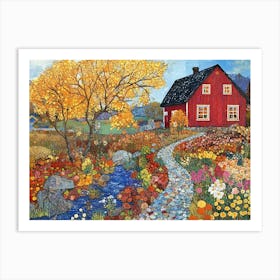 Norwegian Garden in Autumn # 5 Art Print