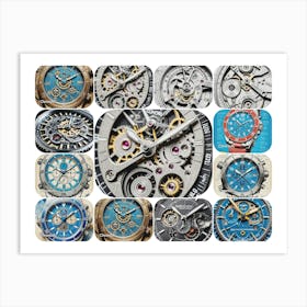 Blue Watches 1 Art Print