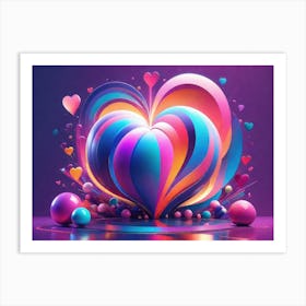 Colorful Heart Creative 7 Art Print