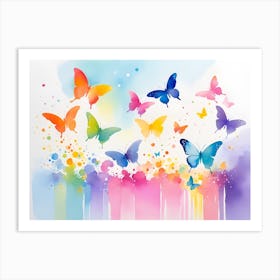 Colorful Butterflies 56 Art Print