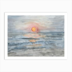 Sunset At The Beach 66 Art Print