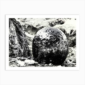 Giant Rock In The Snow Art Print