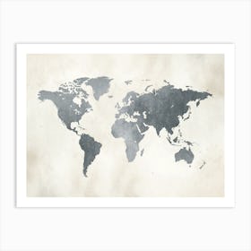 World Map No 9 Art Print