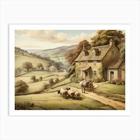 Cotswold Village Art Print