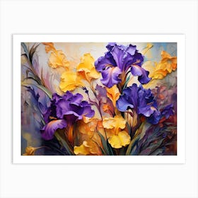 Purple Irises 5 Art Print