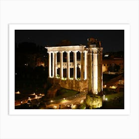 Roman Forum At Night Art Print