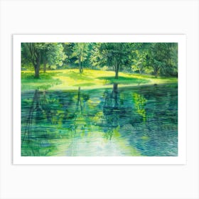 Pond Painting 1 Art Print