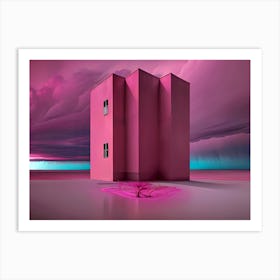 Pink House Art Print