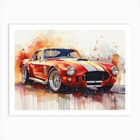 Vintage 1965 Shelby Cobra Car Art Print