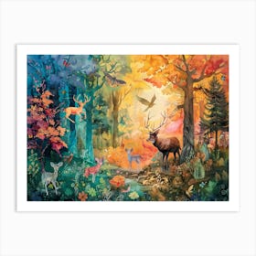 Forest At Dawn 3 Art Print