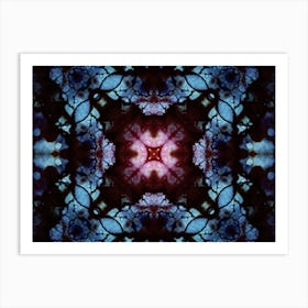 Alcohol Ink And Digital Processing Blue Pattern Art Print