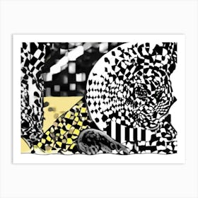 Tiger And Zebra Art Print