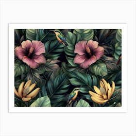 Tropical Wallpaper Art Print