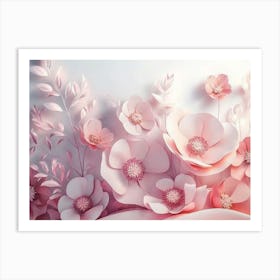 Paper Flowers 71 Art Print