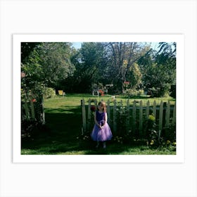 Little Girl In Purple Dress Art Print