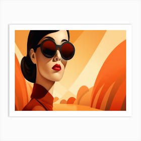 Woman In Sunglasses 8 Art Print