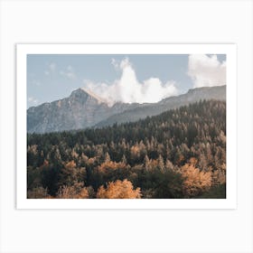 Autumn Mountain Forest Art Print