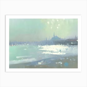 'Seascape' Abstract Painting Art Print