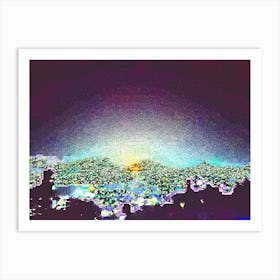 Cityscape At Night 3 By Binod Dawadi Art Print