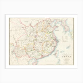 Map Of China (1848) Art Print