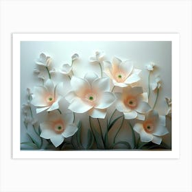 3d Artwork Flowers 5 Art Print