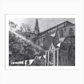 St-Bavo in Haarlem 03-10-23 Art Print