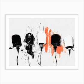 Microphones Audio Recording Studio Graffiti Art Print