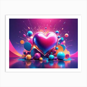 Colorful Heart Creative Art Print 24 Art Print