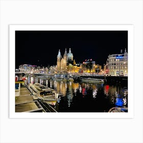 Amsterdam At Night 1 Art Print