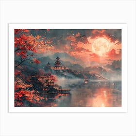 Asian Landscape Painting 17 Art Print